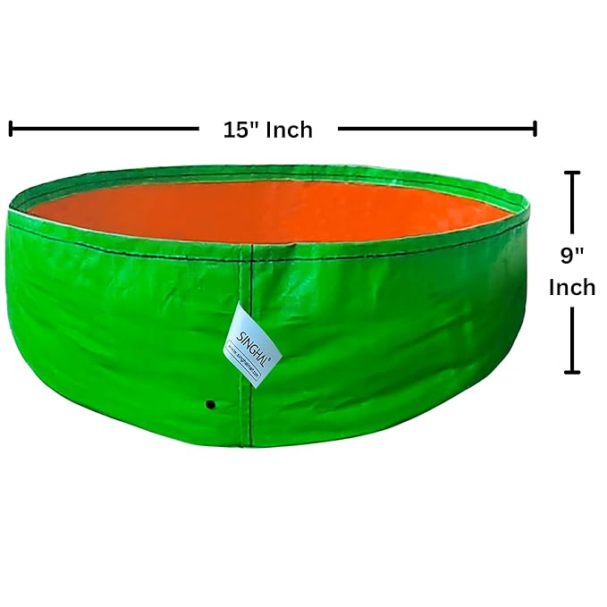 Premium 260 GSM HDPE 15x9 Inch Grow Bags for Terrace & Vegetable Gardening - Durable & Perfect for Plants