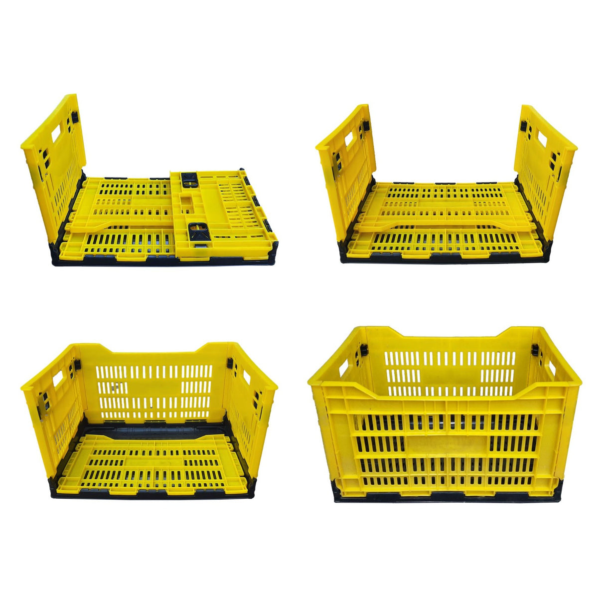 Yellow Collapsible Foldable Basket Multipurpose size 525mm x 345mm x 290mm - Singhal Mart