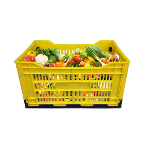 Yellow foldable Crates
