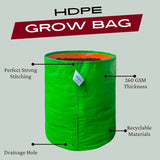 18x6 Inch Premium HDPE Grow Bags, Pack of 3. UV-Protected 260 GSM for Terrace and Vegetable Gardening. Durable and Reliable for All Plants