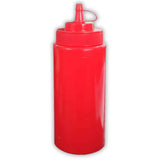 Ketchup Dispenser Bottle, 360 ML Red with Cap – Plastic Squeeze Bottle for Mustard and Sauce, Perfect for Home Dining, Cafes, and Restaurants