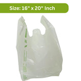 SINGHAL 100% Compostable/Biodegradable Shopping Bag Carry Bags holding weight upto 3 kg PACK OF 100 Bags (16x20 Inch)