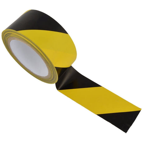 SINGHAL Floor Adhesive Marking Tape - 2 inch Width X 20 meter Length (ZEBRA Black/Yellow) (4)