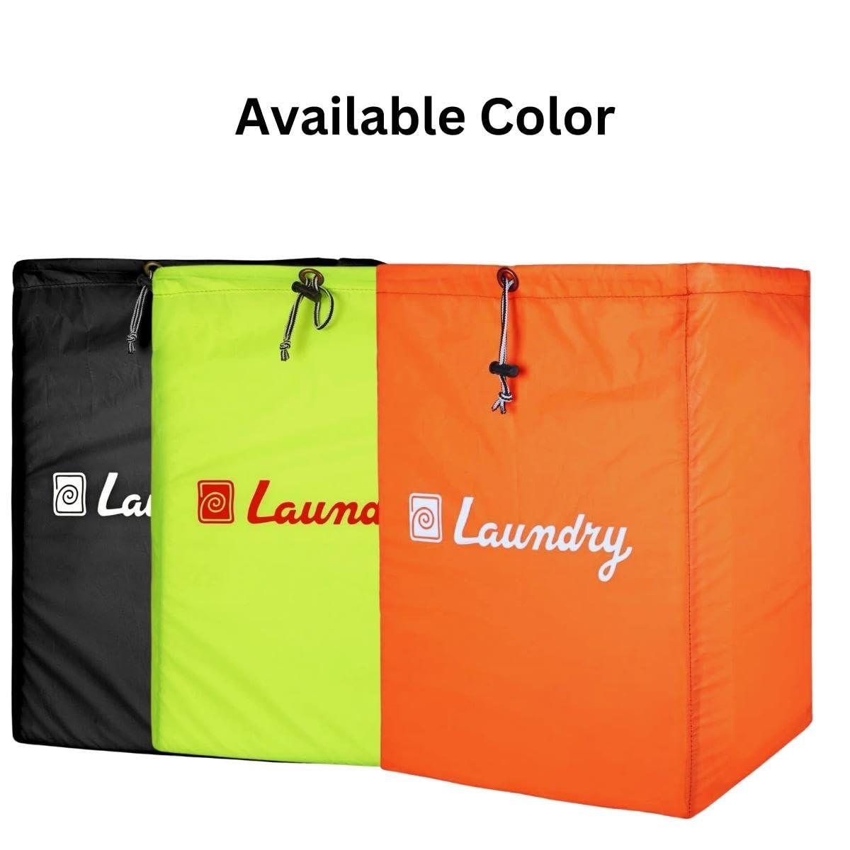 Foldable Laundry Bags with Drawstring, Green, 13x20 Inch – Pack of 2, Perfect for Travel and Washing Machine Use