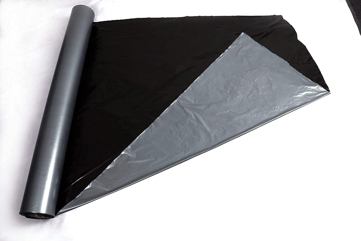 Singhal Weed Barrier Film Mulching Sheet | Heavy-Duty Ground Cover Eco Friendly Weed Control | Easy Setup & Superior Weed Control | Garden Soil Protector | Garden Safe | Silver, 1.2mx400m 25 Mic