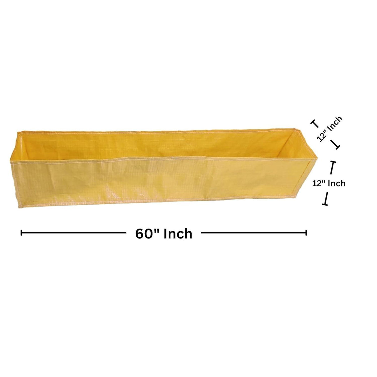 SINGHAL HDPE UV Protected Rectangular Grow Bags 60x12x12 Inches Pack of 2, Ideal for Terrace and Vegetable Gardening (Yellow)