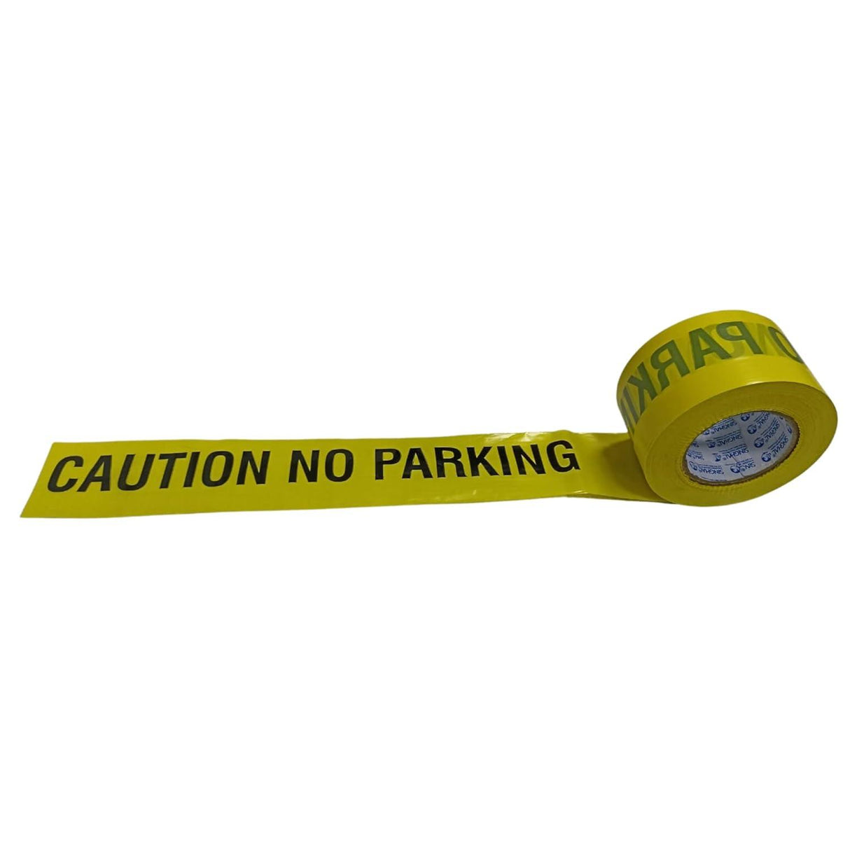 No Parking Caution Tape Roll – 3 Inch x 300 Meter, Bright Yellow with Bold Black Print. High Visibility Warning Tape, Waterproof for Effective Use