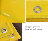 Singhal Yellow Tarpaulin Sheet 9x12ft, Tirpal Tadpatri Tharpai Thadika, Reinforced Eyelets, UV Resistant, 100% Pure Virgin 170 GSM Heavy Duty Waterproof