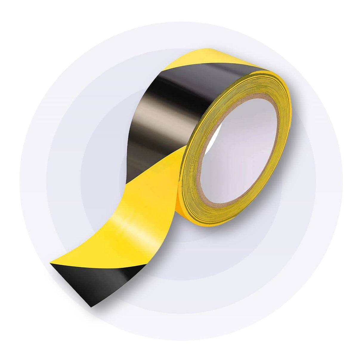 SINGHAL Floor Adhesive Marking Tape - 2 inch Width X 20 meter Length (ZEBRA Black/Yellow) (4)