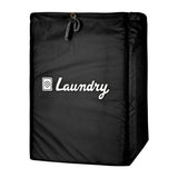 Foldable Laundry Bags with Drawstring, Black, 13x20 Inch – Set of 2, Perfect for Travel and Washing Machine Use