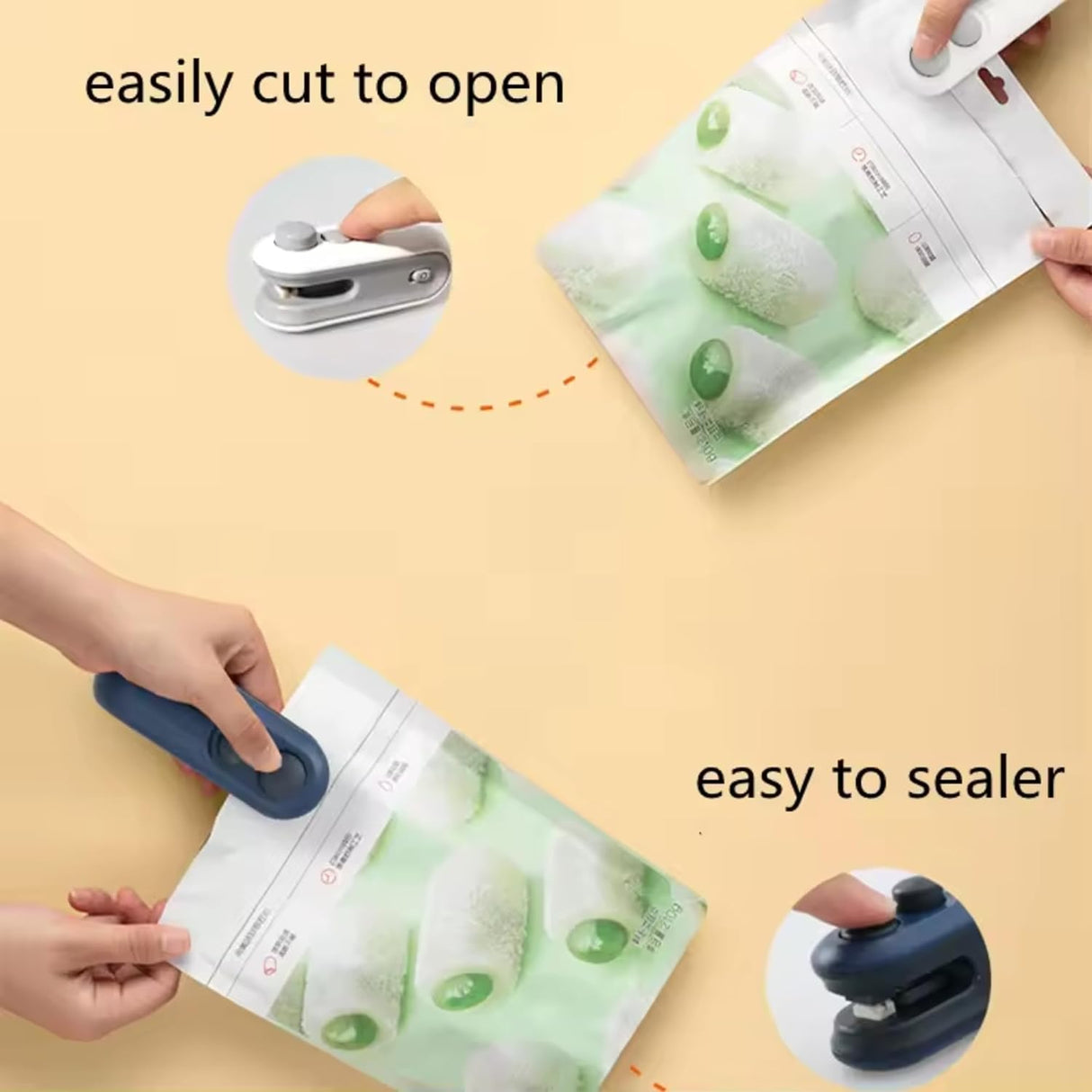 Portable Mini Sealing Machine, Handheld Packet, Food, Snacks, Chips Sealer with rechargeable Type c