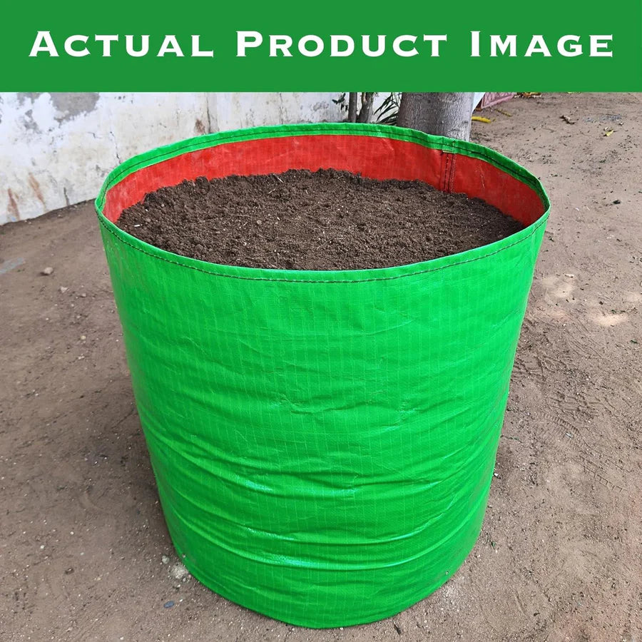 Premium 260 GSM HDPE Grow Bags - 15x15 Inch, Pack of 20 for Terrace and Vegetable Gardening, Perfect for All Your Planting Needs