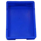 SINGHAL 10-Pack Heavy Duty Blue Plastic Crates, 40x30x12 CM | Versatile Storage Bins for Fruits, Vegetables, Milk, and More | Shelf Baskets