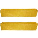 SINGHAL HDPE UV Protected Rectangular Grow Bags 60x12x12 Inches Pack of 2, Ideal for Terrace and Vegetable Gardening (Yellow)