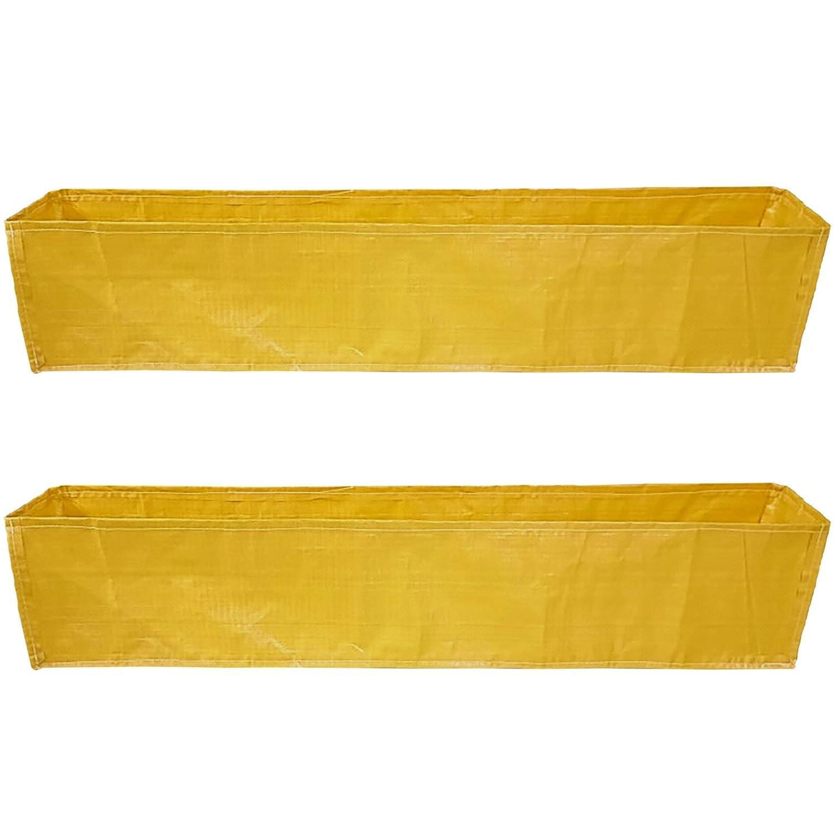 SINGHAL HDPE UV Protected Rectangular Grow Bags 60x12x12 Inches Pack of 2, Ideal for Terrace and Vegetable Gardening (Yellow)