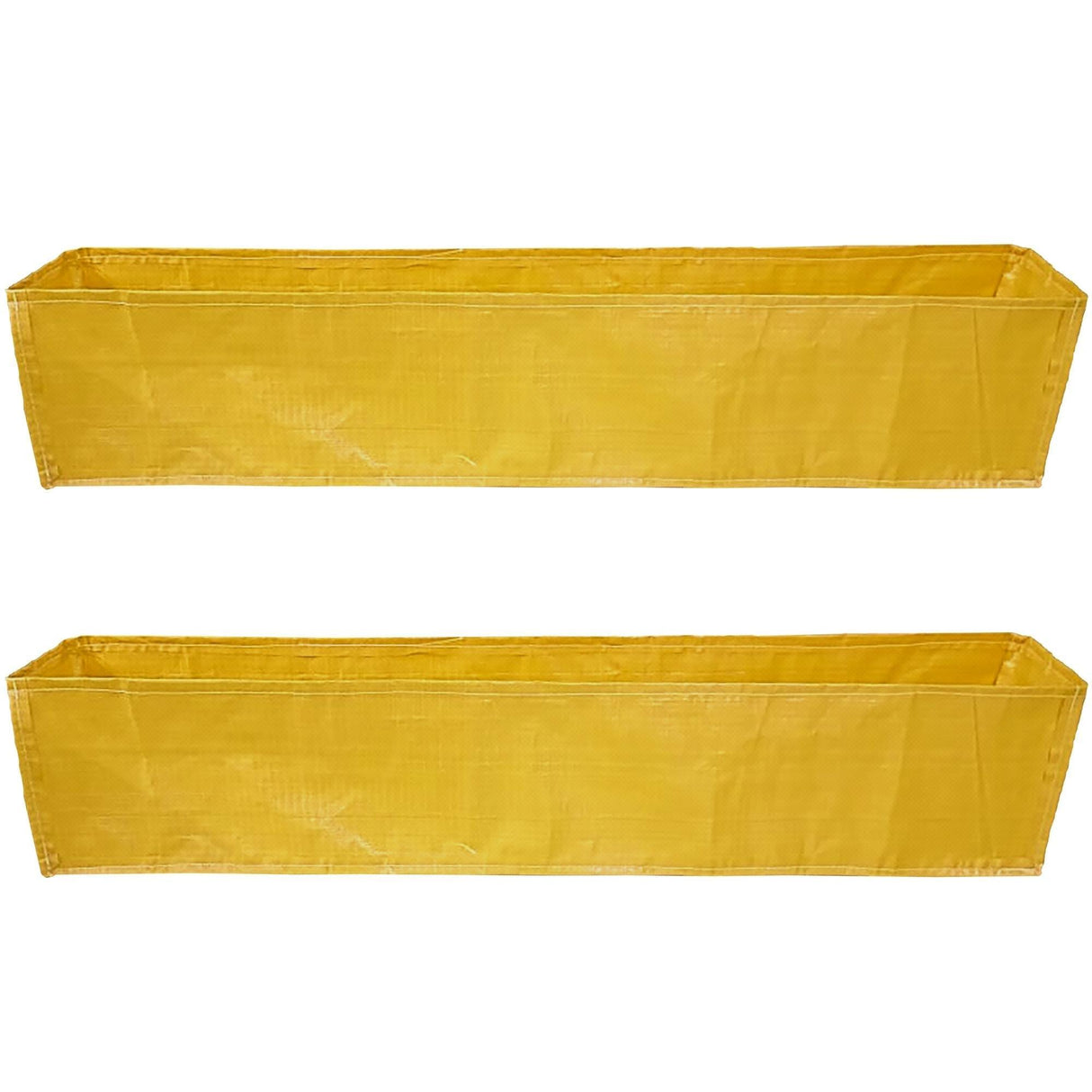 SINGHAL HDPE UV Protected Rectangular Grow Bags 60x12x12 Inches Pack of 2, Ideal for Terrace and Vegetable Gardening (Yellow)