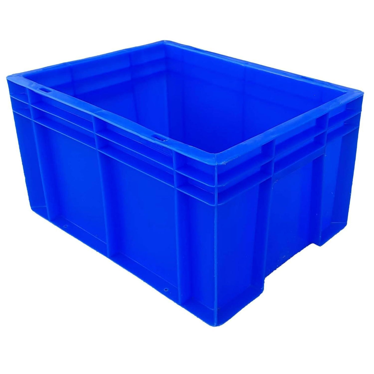 SINGHAL Heavy-Duty Blue Plastic Crates (40x30x22 cm) - Pack of 6 | Versatile Storage Baskets for Vegetables, Fruits, Milk, and More