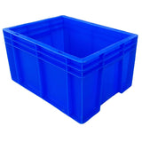 SINGHAL Heavy Duty Blue Plastic Crate 40x30x22 CM, Pack of 2 | Multipurpose Storage Bins for Vegetables, Fruits, Milk & More | Shelf Basket