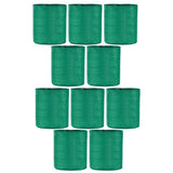 SINGHAL HDPE UV-Protected Round Grow Bags, 12x18 Inches, Green, Pack of 10 – Ideal for Terrace & Vegetable Gardening