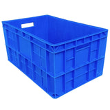 SINGHAL Heavy-Duty Blue Storage Crate 50x32.5x25 CM – Large, Portable Plastic Bin for Fruits, Vegetables, Milk, and More