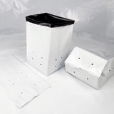 SINGHAL Poly Grow Bags (25 pcs) - Ideal for Vegetables and Flowers, Dual Color (White Outside, Black Inside), 24x24x40 cm