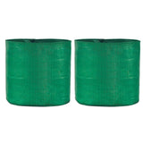 SINGHAL HDPE UV Protected Round Plants Grow Bags 15x12 Inches Pack of 2 Green Colour Suitable for Terrace and Vegetable Gardening