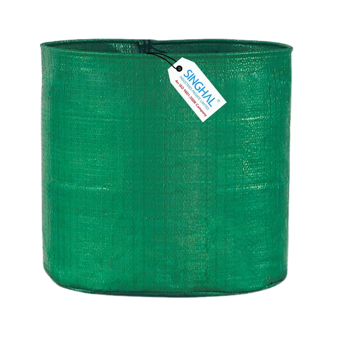 Singhal HDPE UV-Protected Round Plant Grow Bags Combo - 12x12 and 24x9 Inches (Set of 6 Bags, 3 of Each Size) for Terrace and Vegetable Gardening