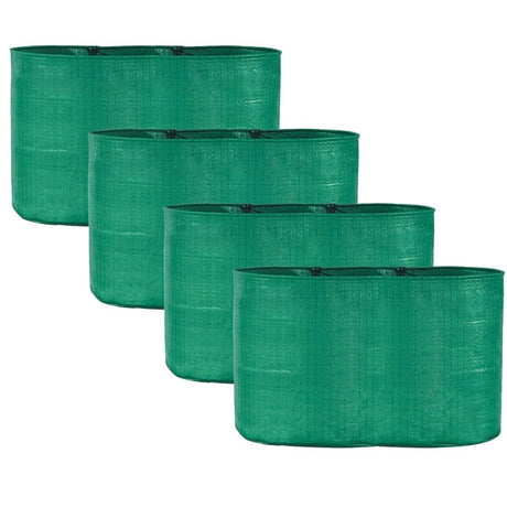 SINGHAL HDPE UV Protected Round Plants Grow Bags 18x6 Inches Pack of 4 Green Colour Suitable for Terrace and Vegetable Gardening