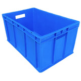 SINGHAL Heavy-Duty Large Blue Plastic Crate Set of 3 | Versatile Storage Bins | Ideal for Fruits, Vegetables, Fish, Milk, and More