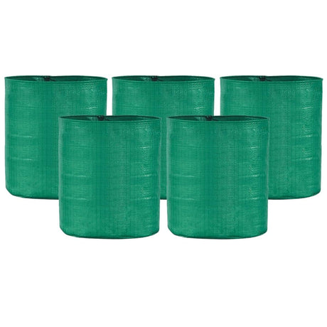 Pack of 5 Green SINGHAL HDPE UV-Protected Round Grow Bags (24x24 Inches) – Ideal for Terrace & Veggie Gardens