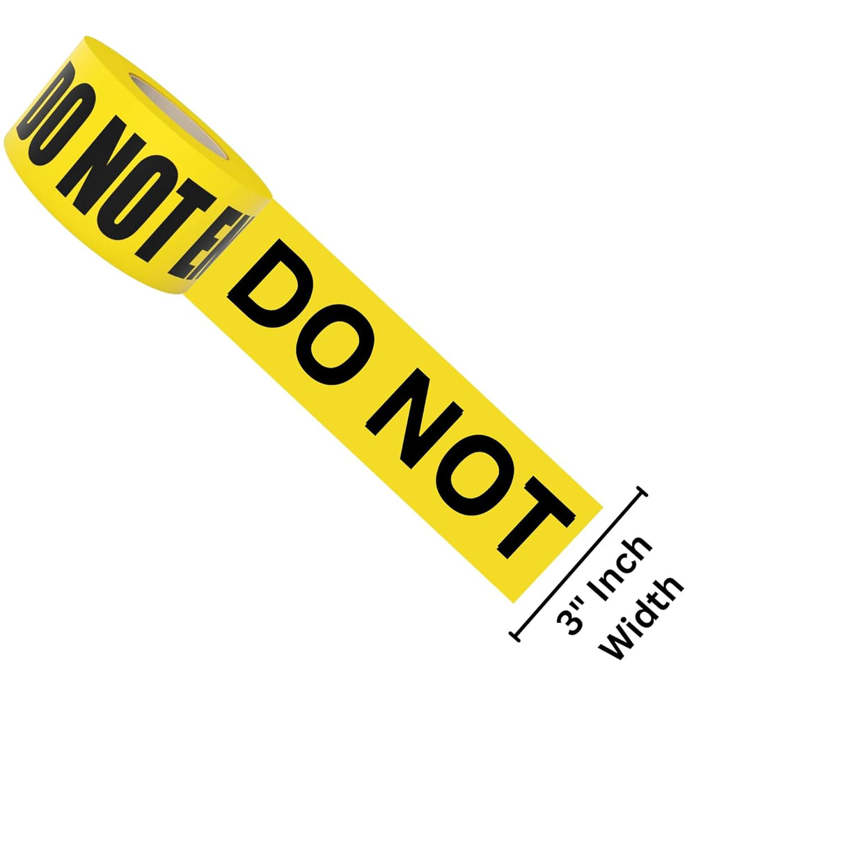 SINGHAL Do Not Enter Barricade Tape 3 Inch X 300 Meter, Bright Yellow with Bold Black Print, Wide for Maximum Readability, Tear Resistant Design, High Visibility 300mtr Pack of 3