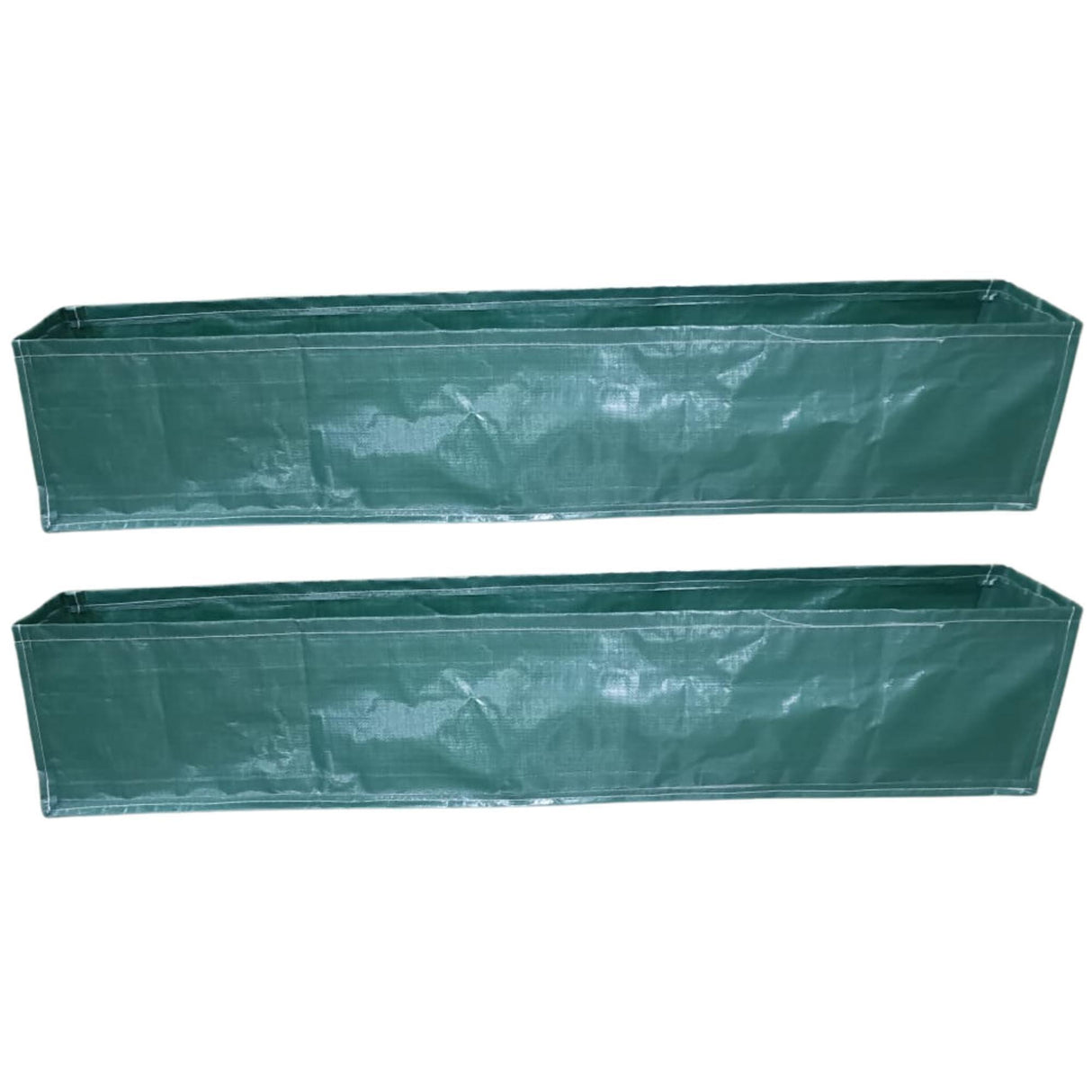 SINGHAL HDPE UV Protected Rectangular Grow Bags 60x12x12 Inches Pack of 2, Ideal for Terrace and Vegetable Gardening (Green)