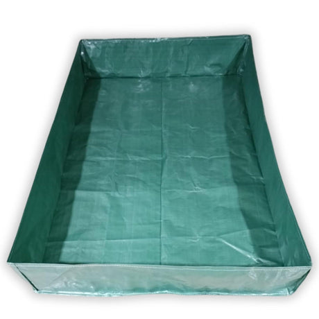 SINGHAL HDPE UV Protected Green Color Rectangular Plants Grow Bags, 6x4x1 Ft - Ideal for Vegetable Terrace Gardening (6 x 4 x 1 Feet)