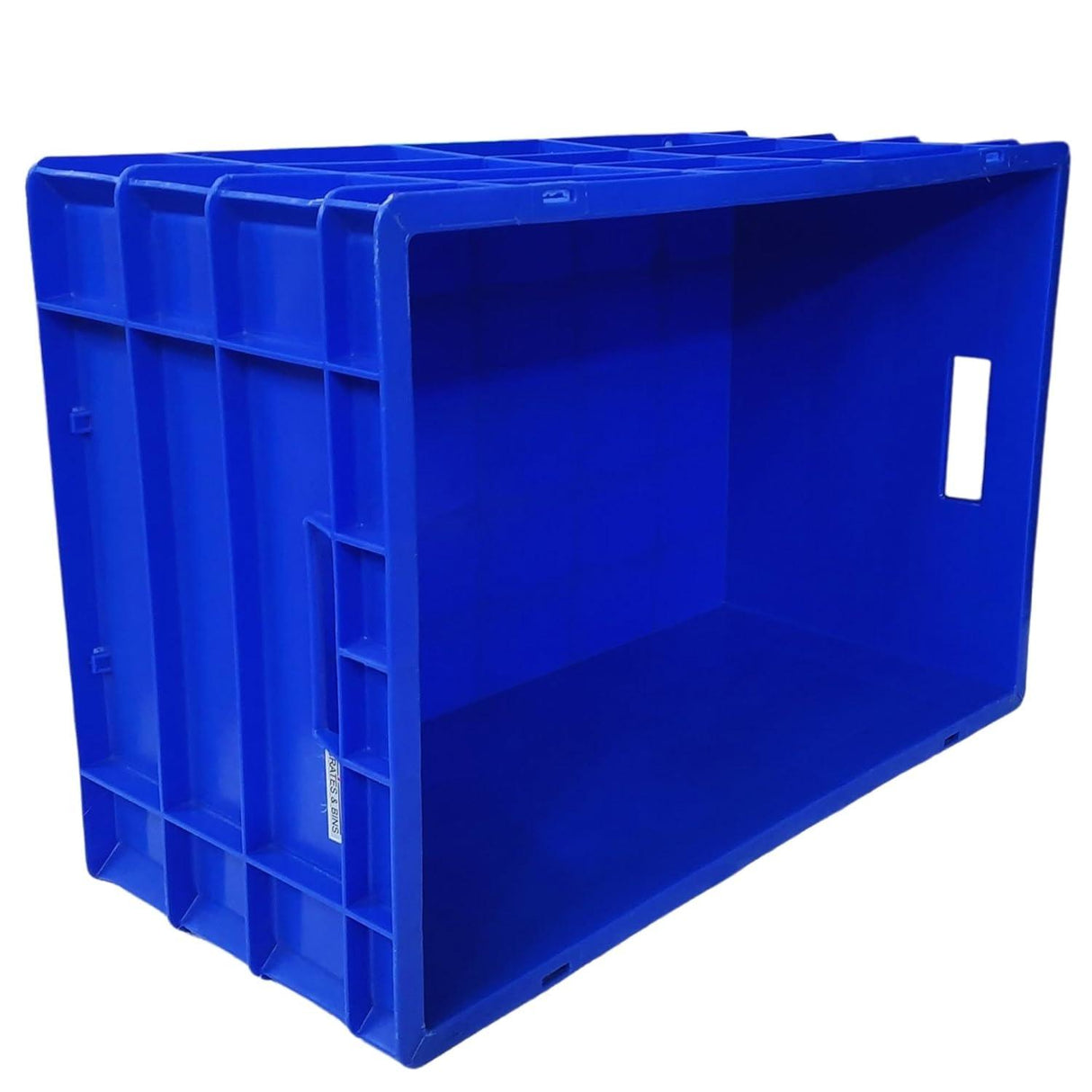 SINGHAL Heavy-Duty Big Blue Portable Plastic Crate 60x40x27 CM | Storage Crates | Shelf Basket for Large Items | Vegetable, Fruit, Milk | Pack of 2