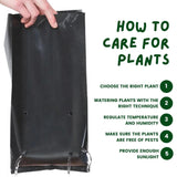 SINGHAL HDPE Garden UV Resistant Black Polyethylene Poly (PP) Grow Bag | Plant Grow Bags for Home Garden, Nursery, Terrace Gardening | 14x14 inches Combo Pack of 50