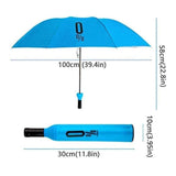 Windproof Double Layer Umbrella with Bottle Cover – UV Protection and Rain Shield | Outdoor Car Umbrella for Women, Men, and Kids (Multi-Color)