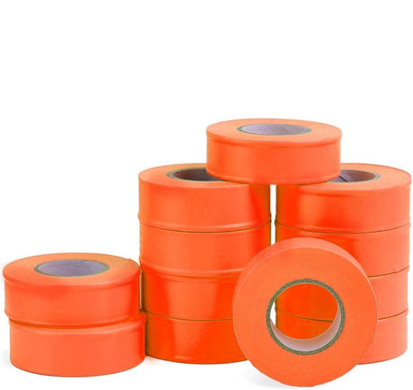 SINGHAL Flagging Tape Orange 1 Inch width 300 feet Length for marking and flagging various areas | Highly Visible (Combo Pack of 6)