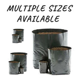 SINGHAL HDPE UV-Resistant Black Poly Grow Bags | 8x9, 25-Pack for Garden & Nursery