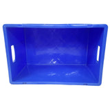 SINGHAL Heavy-Duty Blue Storage Crates (500x325x250mm) – Durable Plastic Bins for Vegetables, Fruits, Milk, and More (Pack of 2)