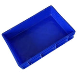 SINGHAL 3-Pack Heavy Duty Blue Plastic Crates (40x30x12 CM) – Versatile Storage Bins for Vegetables, Fruits, Milk, and More