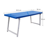 Folding Office Table – Blue Writing Desk for Home, School & Office Use. Multipurpose Study and Work from Home Table – Space-Saving Design