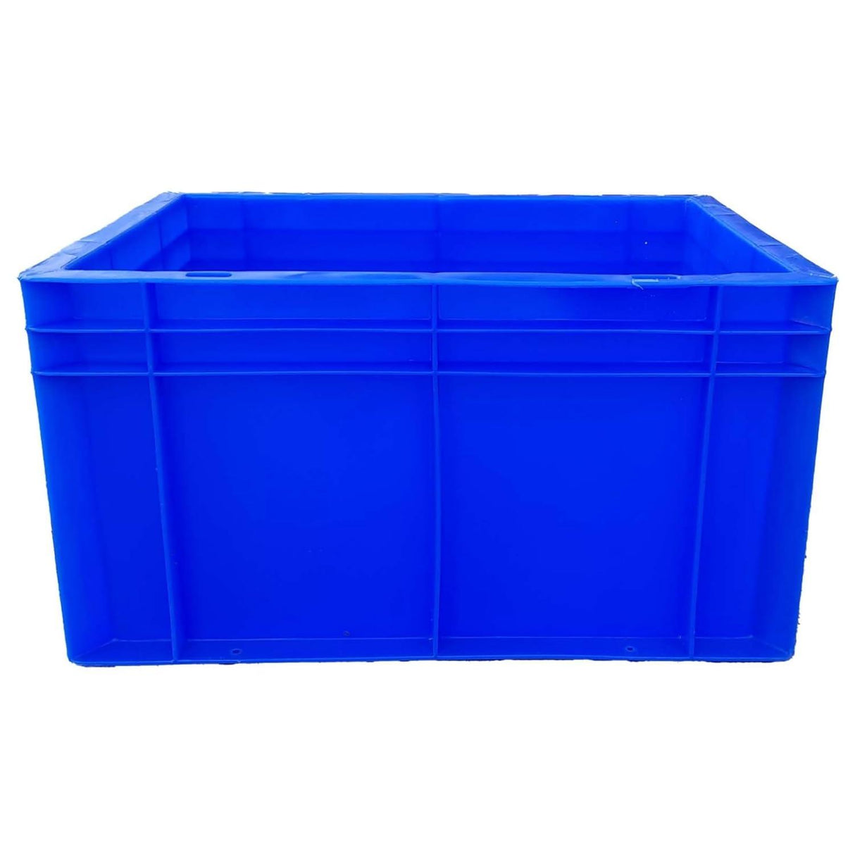 SINGHAL Heavy-Duty Blue Plastic Crates (40x30x22 cm) - Pack of 6 | Versatile Storage Baskets for Vegetables, Fruits, Milk, and More