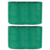 SINGHAL HDPE UV Protected Round Plants Grow Bags 15x9 Inches Pack of 2 Green Colour Suitable for Terrace and Vegetable Gardening