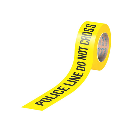 SINGHAL Police Line Do Not Cross Barricade Tape Roll - 3 Inch x 300 Meter - High Visibility Bright Yellow Tape with Bold Black Print - 3 inch Wide for Maximum Readability - Waterproof