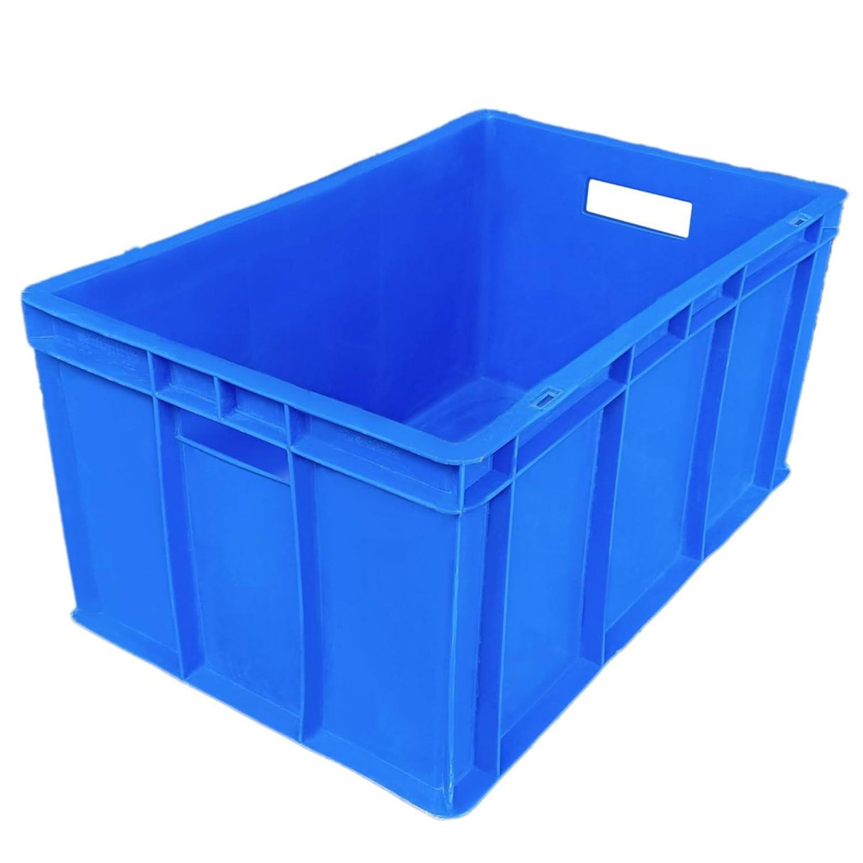 SINGHAL Heavy-Duty Large Blue Plastic Crate Set of 3 | Versatile Storage Bins | Ideal for Fruits, Vegetables, Fish, Milk, and More