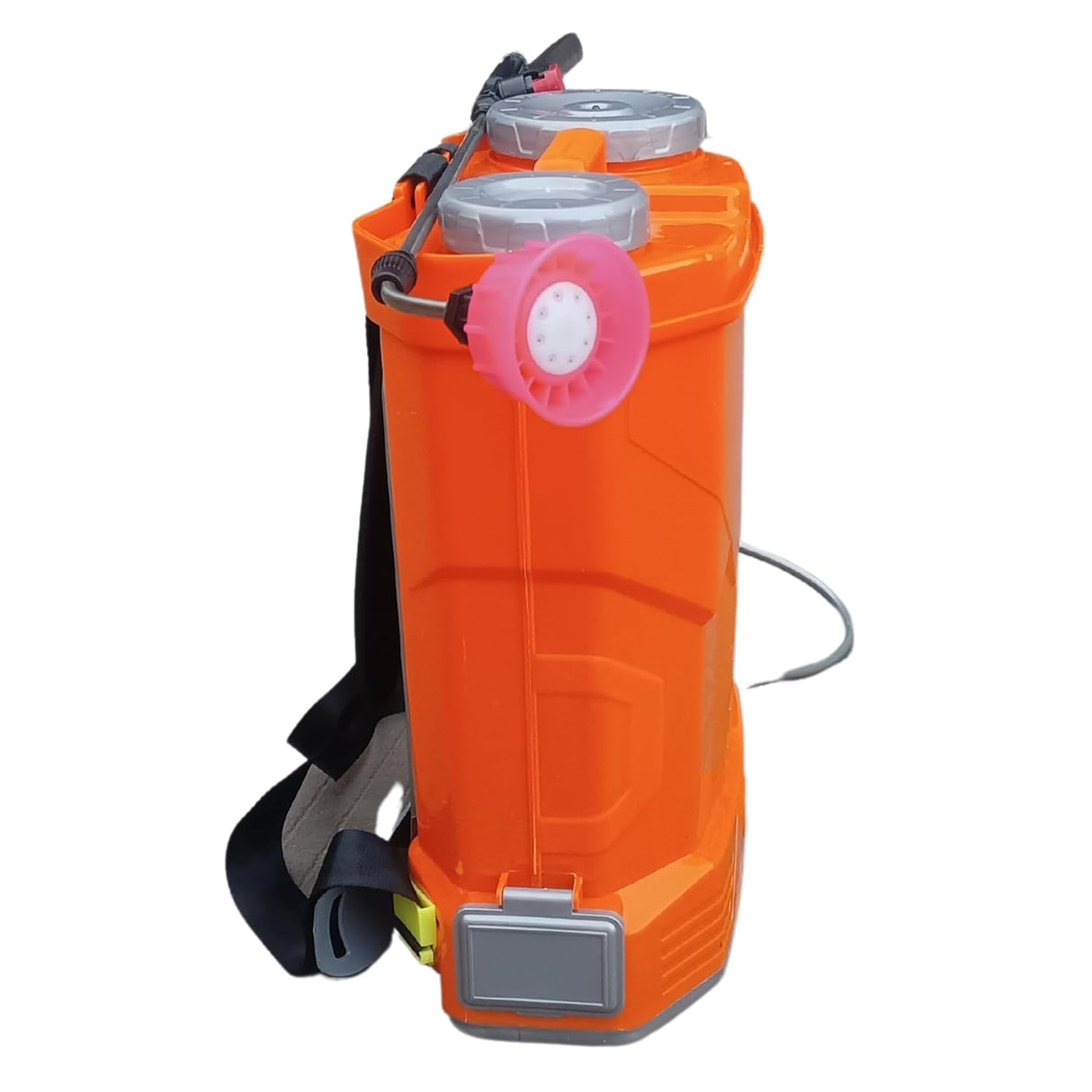 Singhal Double Motor Agriculture Sprayer Pump Battery, 20L Tank Capacity, Battery Operated Pump Backpack Automatic Sprayer, 12V 12Ah Battery