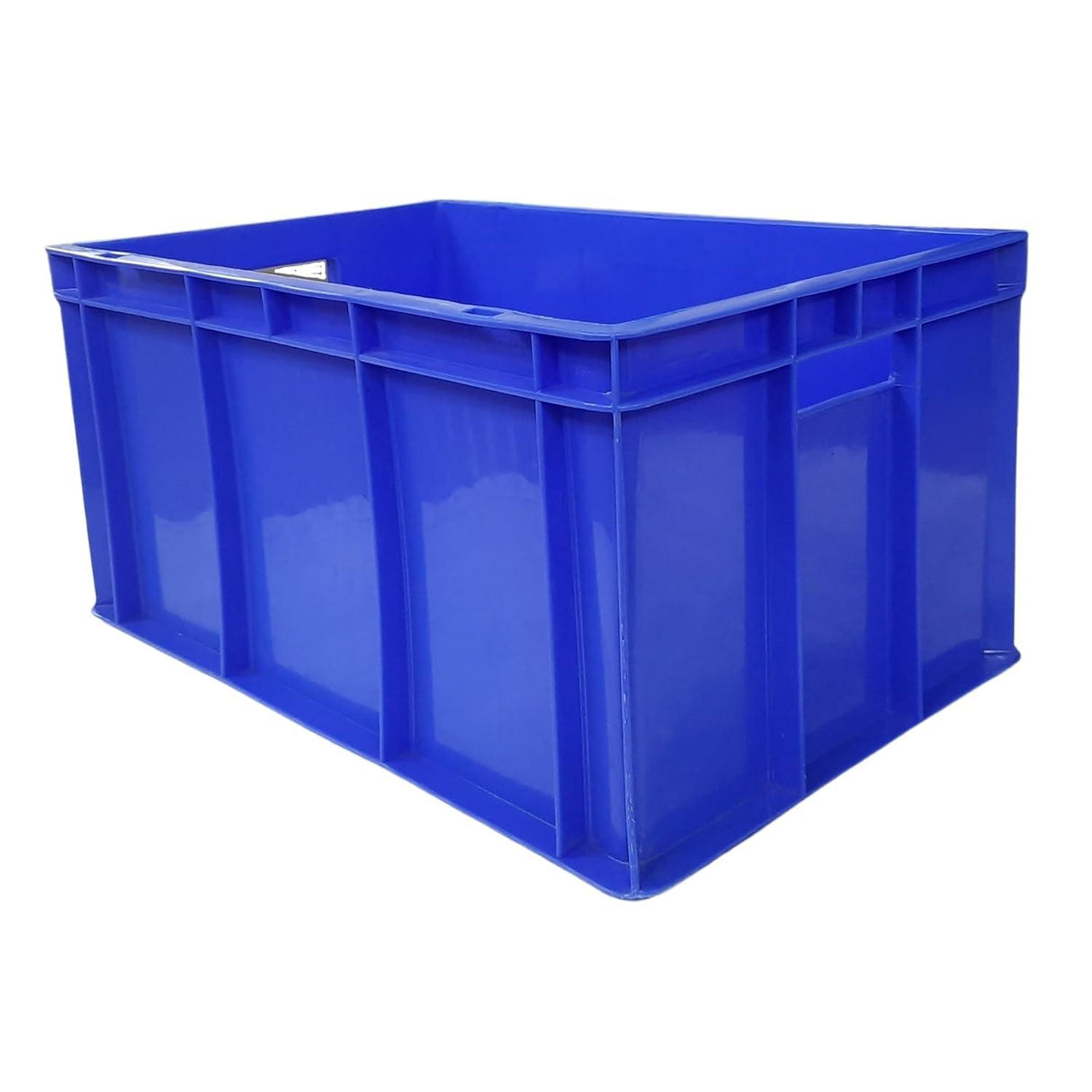 SINGHAL Heavy-Duty Blue Storage Crates (500x325x250mm) – Durable Plastic Bins for Vegetables, Fruits, Milk, and More (Pack of 2)