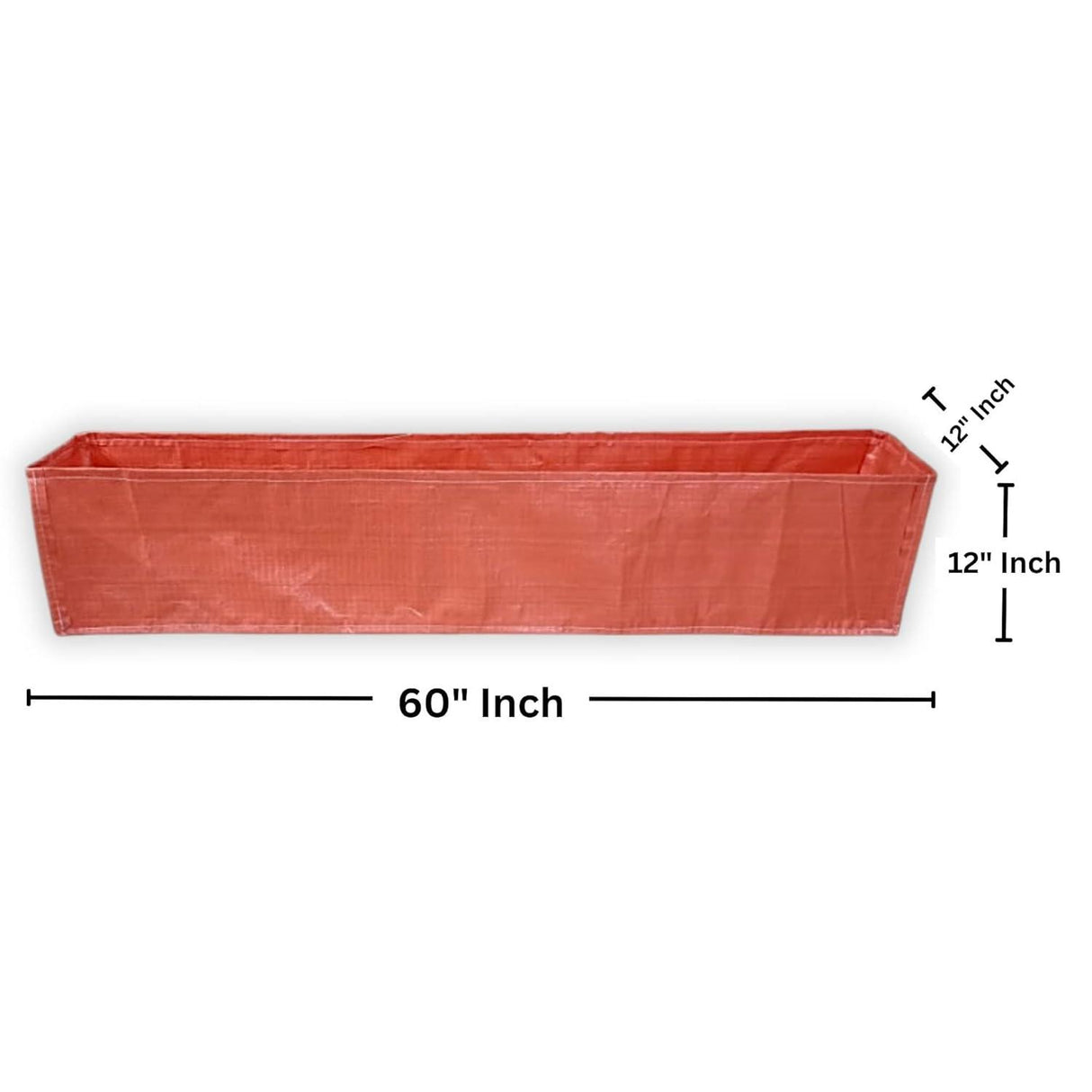 SINGHAL HDPE UV Protected Rectangular Grow Bags 60x12x12 Inches Pack of 2, Ideal for Terrace and Vegetable Gardening (Orange)