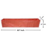 SINGHAL HDPE UV Protected Rectangular Grow Bags 60x12x12 Inches, Ideal for Terrace and Vegetable Gardening (Orange)