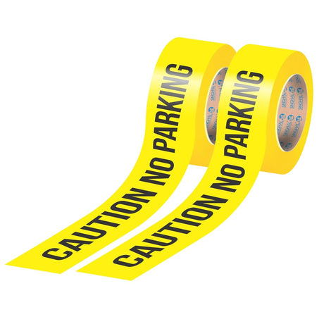 SINGHAL No Parking Caution Tape Roll - 3 Inch x 300 Meter Pack of 2 - High Visibility Bright Yellow Tape with Bold Black Print - No Parking Warning Tape - Waterproof